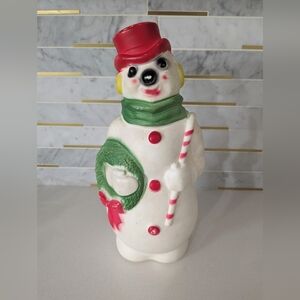 Vintage Blow Mold Frosty Light up Character